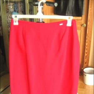 Escada Red wool skirt